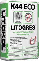 Litokol Клеевая смесь для плитки LITOGRES K44 ECO, серый, мешок 25 кг