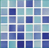 Фарфоровая мозаичная смесь Serapool VERSICOLOR 5x5 см, (бирюзовый/синий)