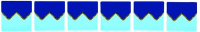 Бордюр из фарфоровой мозаики Serapool Miniser 50х50 мм кобальт-св.голубой (зиг-заг) (А)