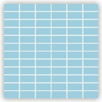 Мозаика фарфоровая однотонная Serapool 25х50 мм голубая вода