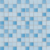Фарфоровая мозаичная смесь Serapool голубой микс 25x25 мм
