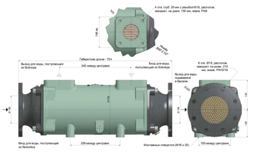 Теплообменник медно-никелевый Bowman 780 кВт, арт.5118-3С