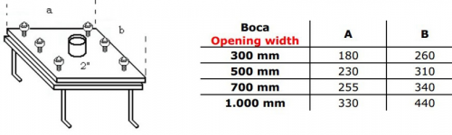 Излив водопада AQA Tybsa 106 ширина 500 мм, нерж.ст.316L