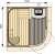 Финская сауна Harvia Rondium с обшивкой из термообр. осины S2020KL