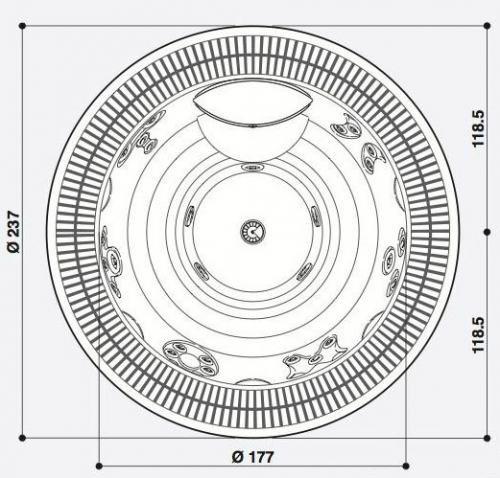 Переливной СПА бассейн Jacuzzi Professional Alimia Experience 237x98 см чаша Platinum, с низким переливным баком