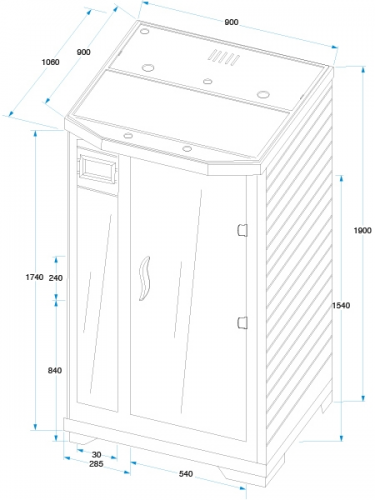 Инфракрасная кабина (сауна) Mountfield Arawa размер 90x105x190 см