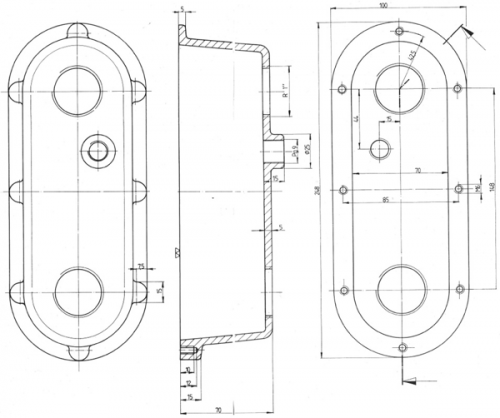 Адаптер для сенсорной кнопки под плитку Hugo Lahme FitStar Combi-Whirl 1,2,3,4 (закладная)