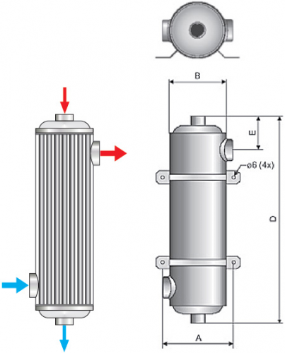 Теплообменник нерж.сталь Pahlen Maxi-Flo 120 кВт вертикальный