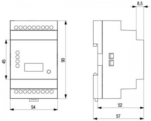 Блок(Щит) управления переливом для переливной емкости Овен БКК1-220, выходы – э/м реле