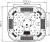 Переливной СПА бассейн Astral Formentera, 217,5x199x120/123 с LED подсветкой + крышка