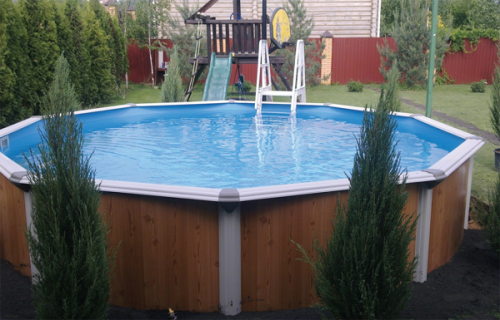 Морозоустойчивый бассейн Atlantic pool круглый Esprit размер 2,4х1,25 м Premium