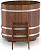 Купель из дерева BentWood овальная лиственница морёная высота 1,0 м, размер 0,59х1,06 м