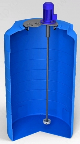 Емкость вертикальная Rostok(Росток) Т 500 синий с турбинной мешалкой