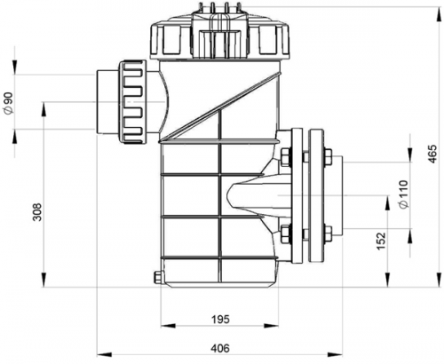 Префильтр 8 л, д. 90-110 мм