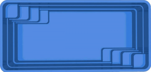 Композитный бассейн Престиж эконом 5025, 5x2,6x1,5 м цвет синий