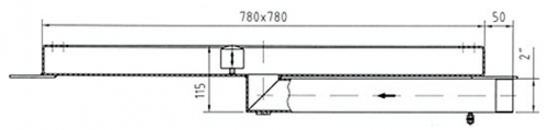 Плато аэромассажное квадратное универсальное Hugo Lahme (FitStar) 750х750 мм (160 м3/час, 2,2 кВт)