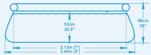 Надувной бассейн Bestway круглый 244х66 см, артикул 57100