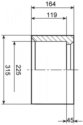 Кольцо переходное клей-клей д.315(нар)х225 (Европа)