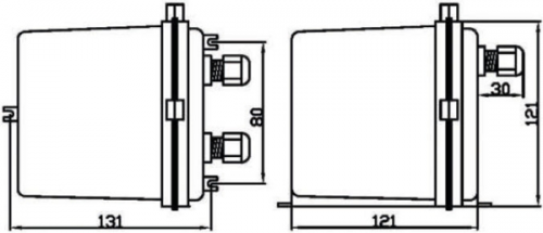 Трансформатор 100 Вт (100 VA), IP68, кабель, Tector (SHQ100C)