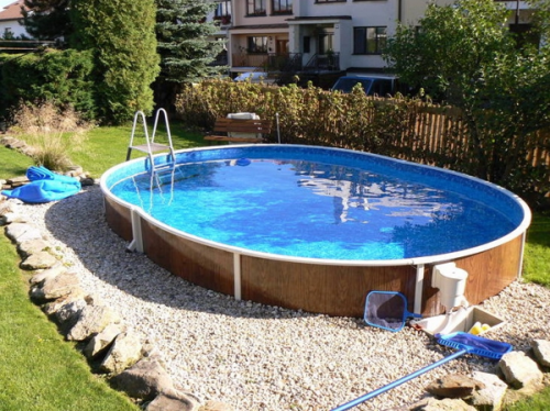 Морозоустойчивый бассейн Azuro овальный 404DL, 5,5х3,7х1,2 м mosaic (без оборудования)
