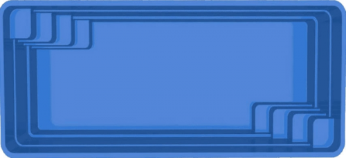 Композитный бассейн Престиж стандарт 6525, 6,5x2,6x1,5 м цвет синий