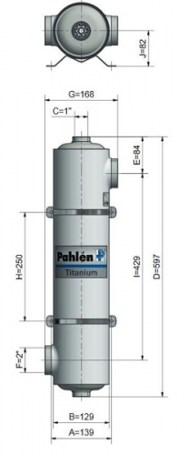 Теплообменник титановый Pahlen Maxi-Flo titanium MFT260 75 кВт