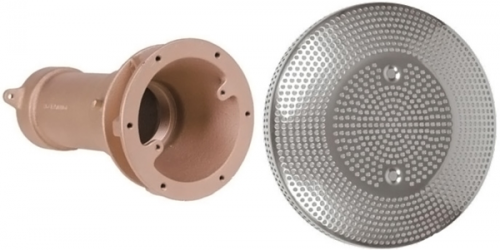 Водозабор под плитку из бронзы Hugo Lahme FitStar д. 285 мм, DN65/ ВР 2 1/2', BZ