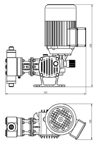 Дозирующий насос мембранный Etatron ST-P AA 0,18 кВт, 95 л/ч, 4,5 бар