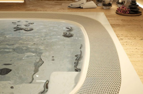 Переливной СПА бассейн Jacuzzi Professional Enjoy 250x250x98 см Top, чаша Platinum, с низким переливным баком