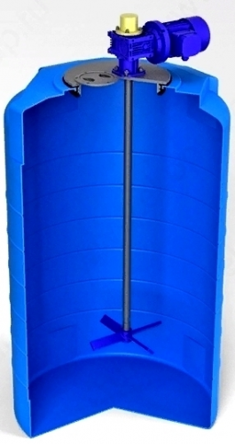 Емкость вертикальная Rostok(Росток) Т 100 синий с лопастной мешалкой