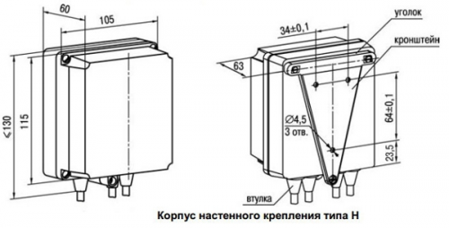Блок(Щит) управления переливом для переливной емкости Овен САУ-МП-Н, корпус Н