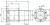 Стеновой проход из бронзы универсальный Hugo Lahme (AllFit) 100 мм, 1 1/2' ВР