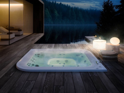 СПА бассейн Jacuzzi Italian Design чаша Platinum обрамление Teak