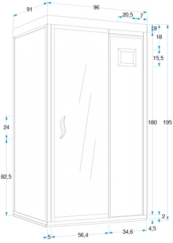 Инфракрасная кабина (сауна) Mountfield Corinna 96x91x195 см