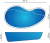 Композитный бассейн Admiral Pool Атланта 6,5х3,5 м глубина 1,15-1,5 м (голубой)