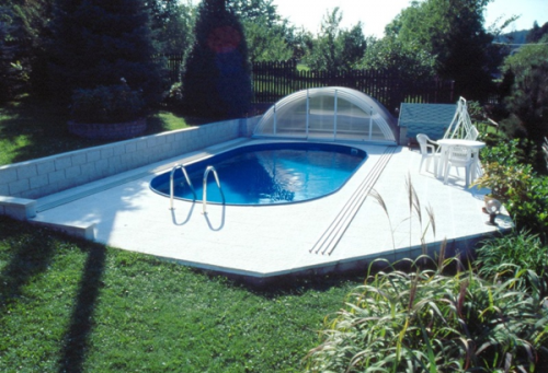 Морозоустойчивый бассейн Ibiza овальный глубина 1,2 м размер 7,0х3,5 м, голубой