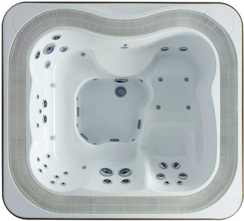 Переливной СПА бассейн Jacuzzi Italian Design Profile Top 235x211x93 см чаша Platinum, обшивка Graphite