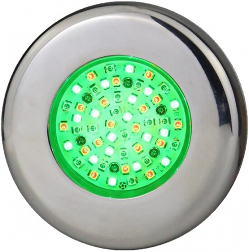 Прожектор светодиодный под плитку с оправой из нерж. стали AquaViva LED203-54led 5W (нерж 316)