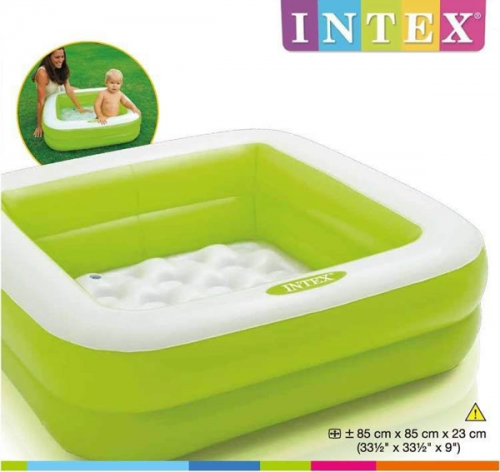 Надувной детский бассейн INTEX Play Box 85x85x23 см, артикул 57100