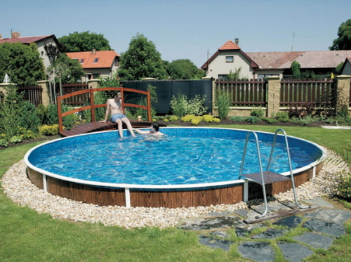 Морозоустойчивый бассейн Azuro круглый 406DL, 6,4х1,2 м mosaic (без оборудования)