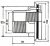 Адаптер для подсоединения подводного пылесоса из ABS-пластика универсальный Hayward 3333 (3331 с гайкой 3393)