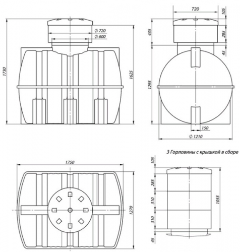 Емкость подземная D 2000