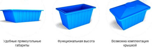 Емкость универсальная Rostok(Росток) К 600, синий (ванна)