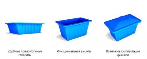 Емкость универсальная Rostok(Росток) К 400, синий (ванна)